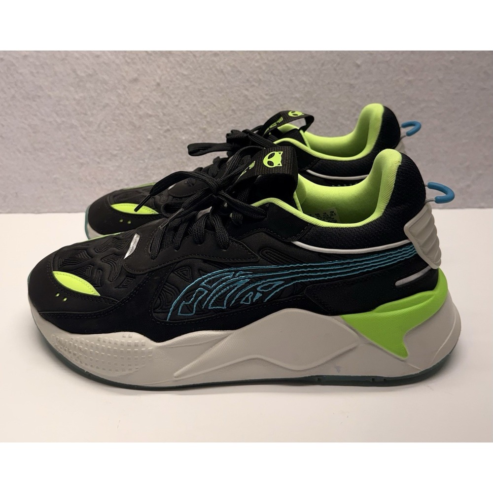 PUMA RS-X Alien Black Tropical Blue Men's Size 11.5 Chunky Sneaker 400406-01